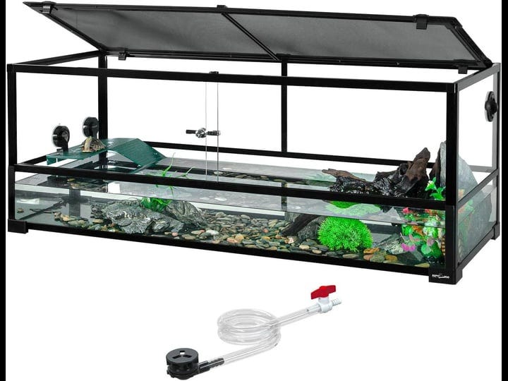 reptizoo-67-gallon-large-turtle-tank-aquarium-481818-tortoise-habitat-water-land-ecological-turtle-t-1