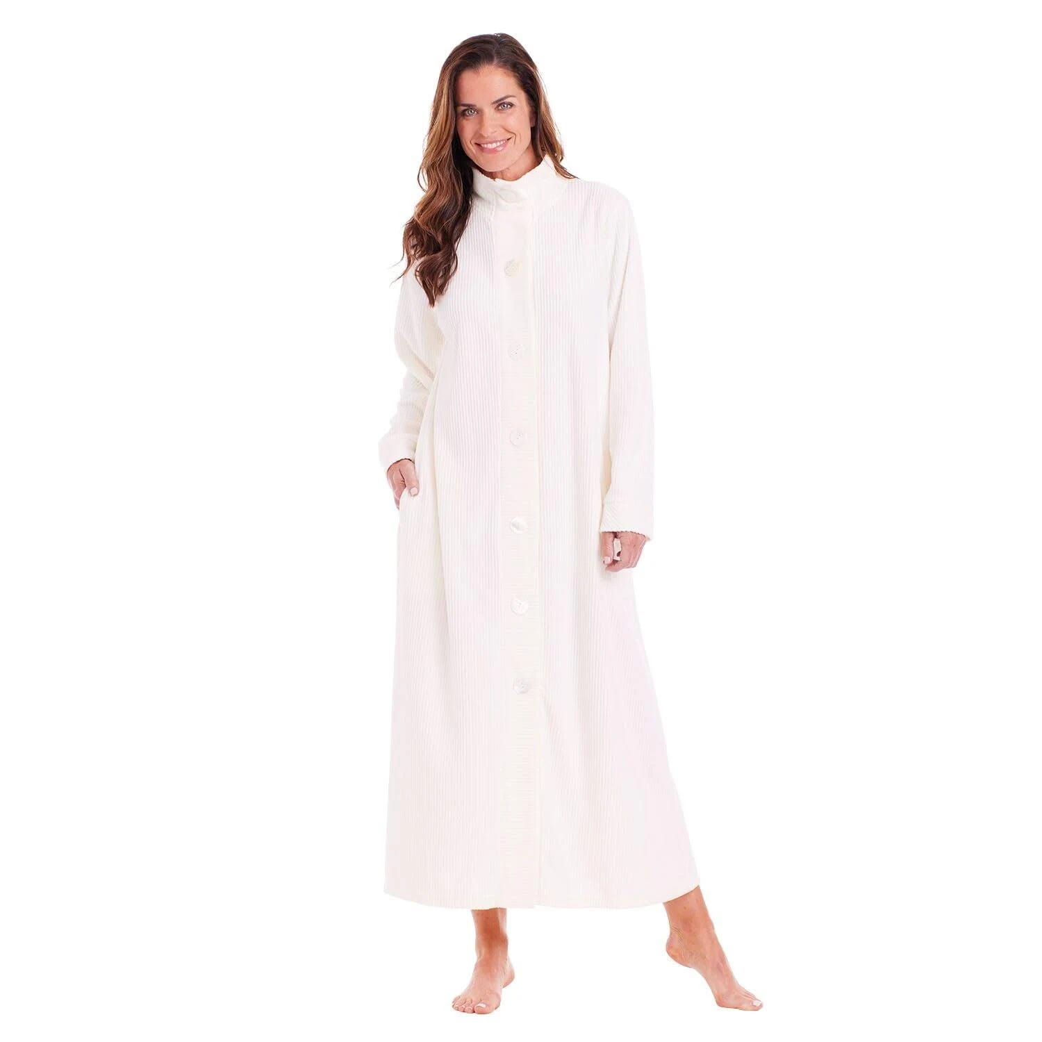 Soft Chenille Ladies' Long Robe Nightgown | Image