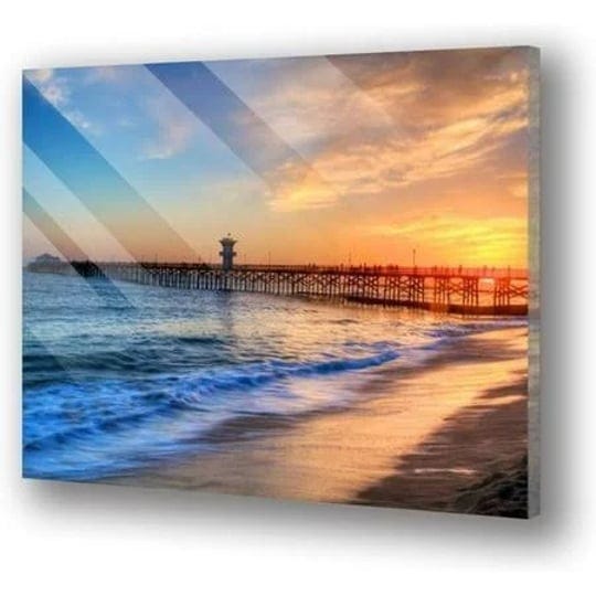 helloglass-tempered-glass-wall-art-seal-beach-pier-sunset-modern-artworks-picture-print-accent-decor-1