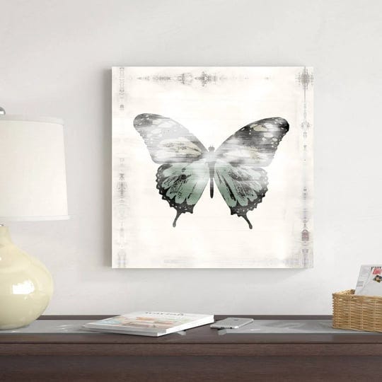 vintage-green-butterfly-distressed-wrapped-canvas-painting-print-lark-manor-size-20-h-x-20-w-1