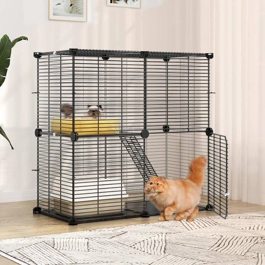 281428-inch-large-indoor-cat-cage-crate-diy-pet-playpen-with-detachable-dense-metal-wire-1