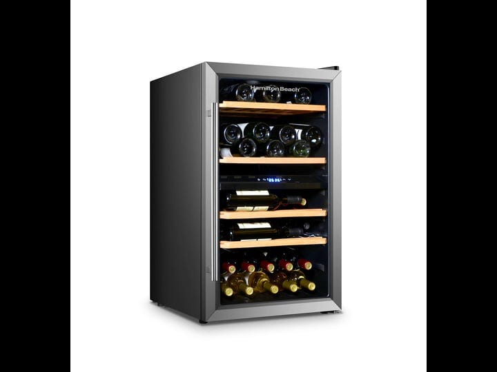 hamilton-beach-43-bottle-dual-zone-wine-fridge-wooden-shelves-1