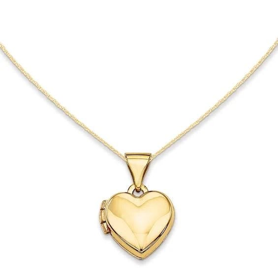 Zales 14K Gold Polished Heart Locket Pendant | Image