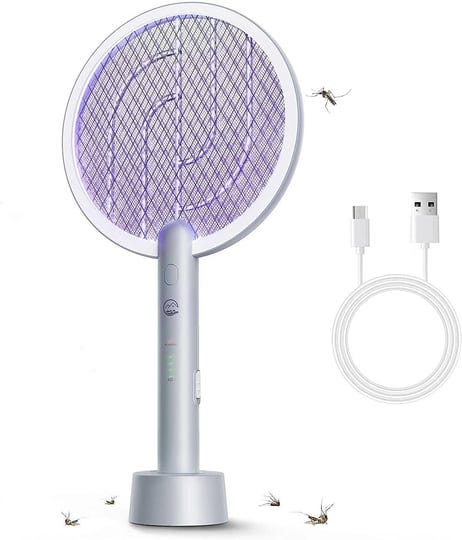 electric-fly-swatter-racket-1-pack-mosiller-2-in-1-bug-zapper-with-usb-rechargeable-base-4000-volt-i-1