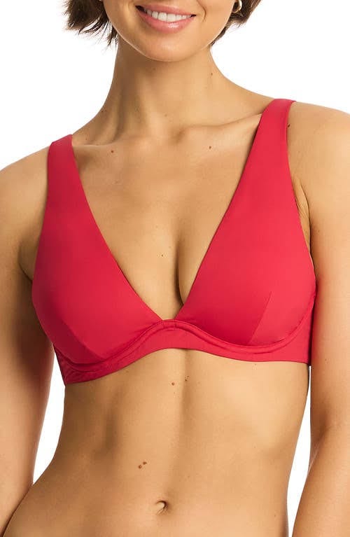 Red Bikini Top with Butterfly Back Clip | Image