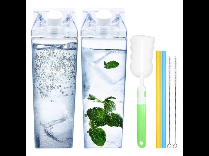 2-pack-33oz-milk-carton-water-bottle-clear-square-milk-bottles-bpa-free-portable-water-bottle-with-s-1