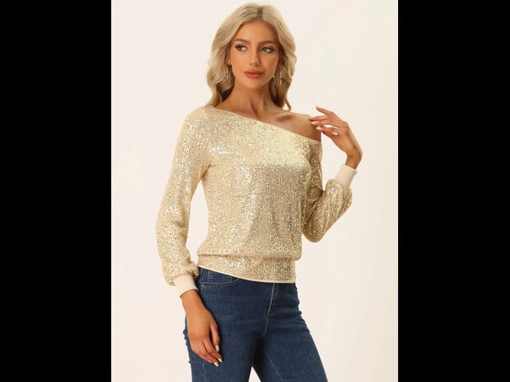 allegra-k-off-shoulder-sequins-tops-for-womens-disco-party-sparkly-glitter-top-gold-xs-1