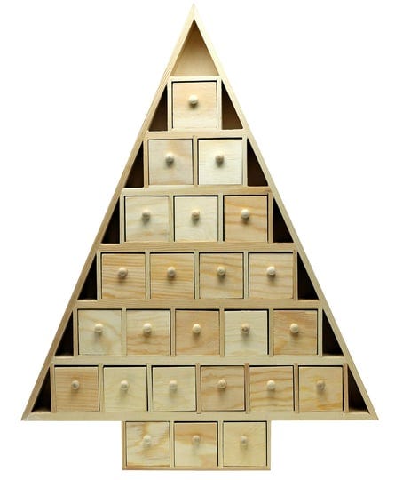 20-inch-tall-christmas-tree-shaped-advent-calendar-countdown-with-24-removable-fillable-drawers-unfi-1