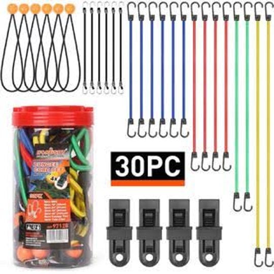 horusdy-30-piece-premium-bungee-cords-assortment-jar-includes-10--18--24-1