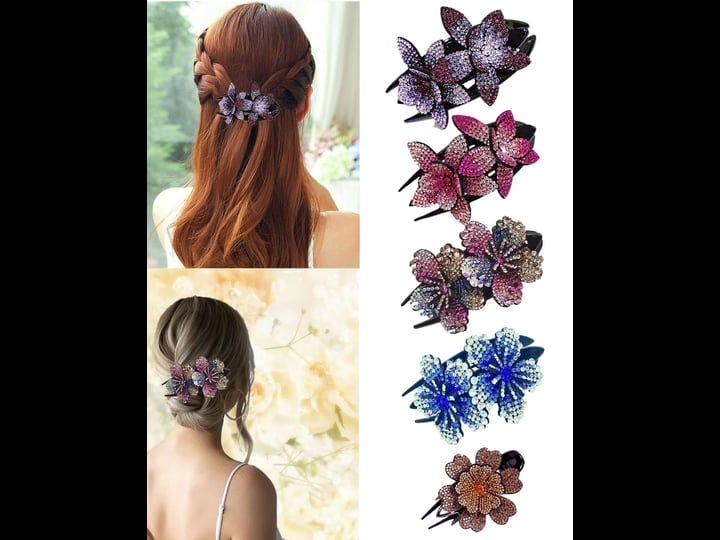 ljc-20-5-pcs-double-flower-rhinestone-hair-clip-fancy-decorative-hair-clips-fancy-hair-accessories-f-1