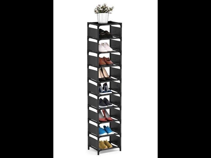 isightguard-narrow-shoe-rack-10-tier-for-closet-entryway-tall-slim-vertical-shoe-rack-for-small-spac-1