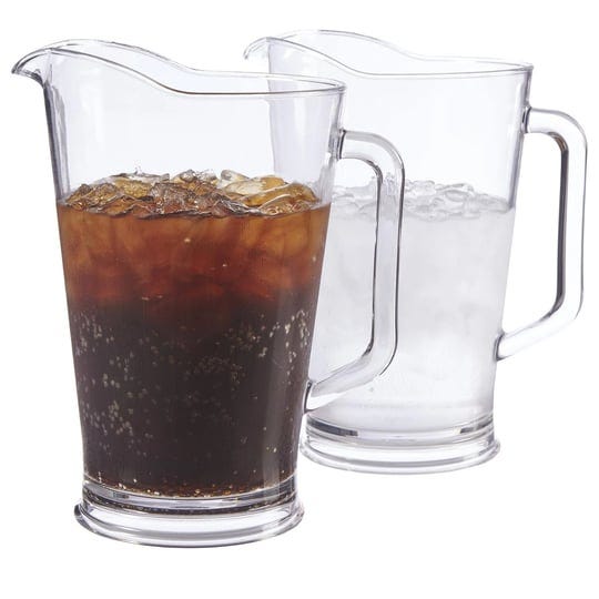 us-acrylic-64oz-bistro-clear-pitcher-set-of-2-beer-pitchers-reusable-bpa-free-made-in-the-usa-1