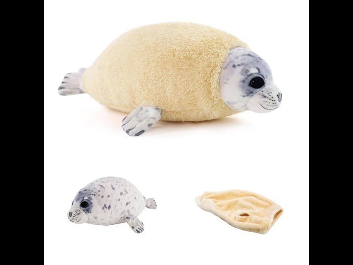 dinyinor-12molting-seal-plush-pillowsoft-stuffed-animal-toychubby-blob-seal-plushie-for-boys-girls-c-1