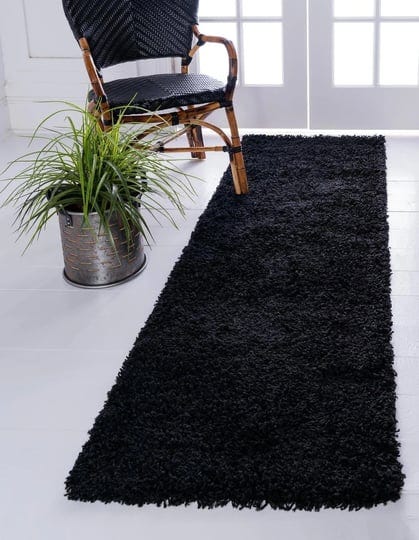 rugs-com--ber-cozy-solid-shag-collection-rug-10-ft-runner-jet-black-shag-rug-perfect-for-hallways-en-1