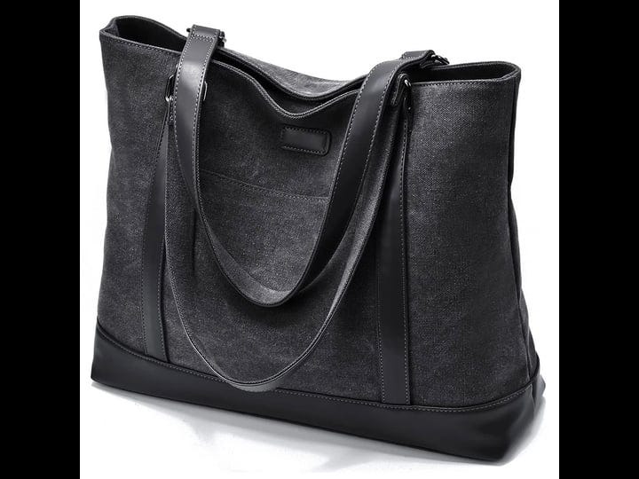 canvas-laptop-tote-work-bag-for-women-with-15-6-inch-computer-black-1