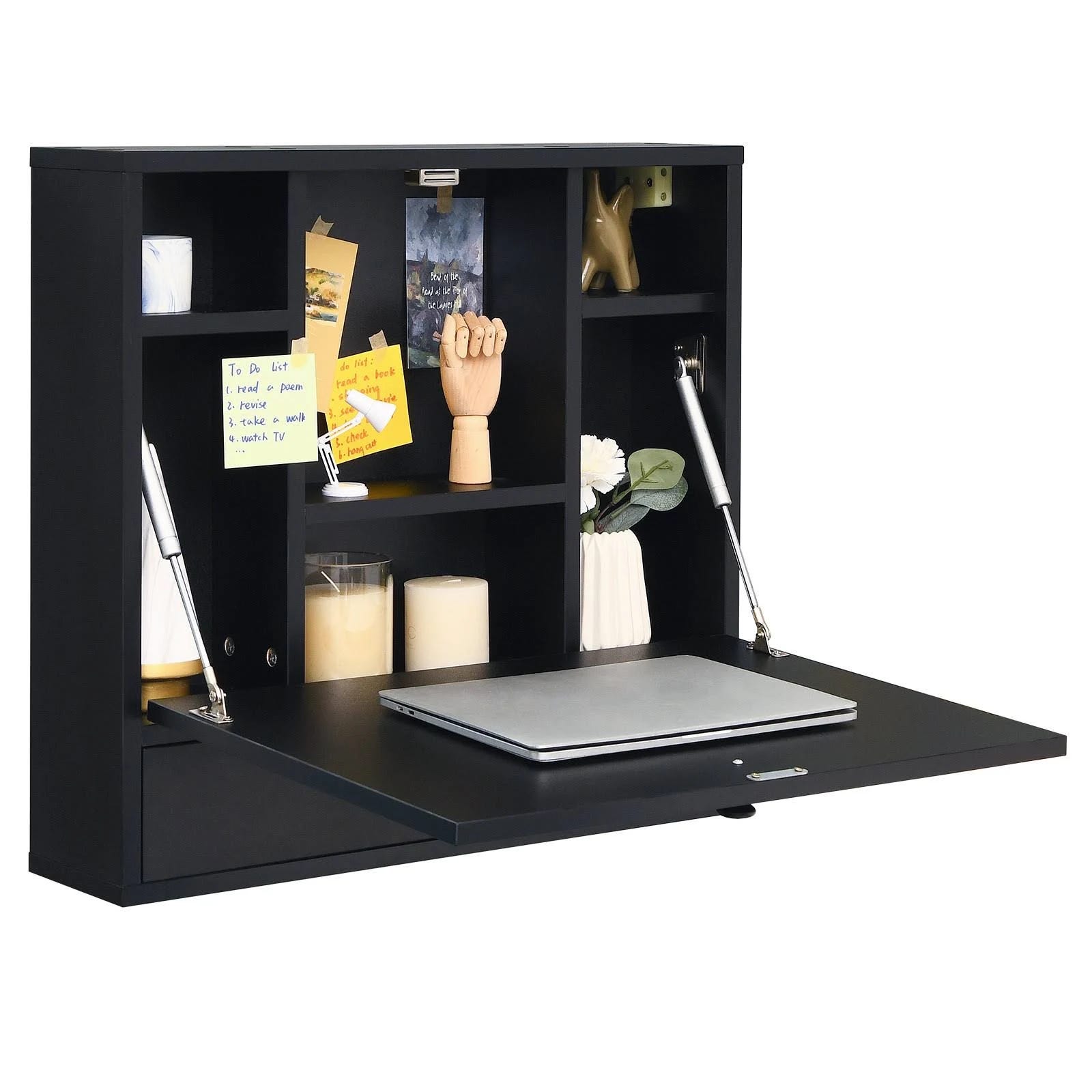 Costway Compact Wall-Mount Floating Desk for Space-Saver Productivity | Image