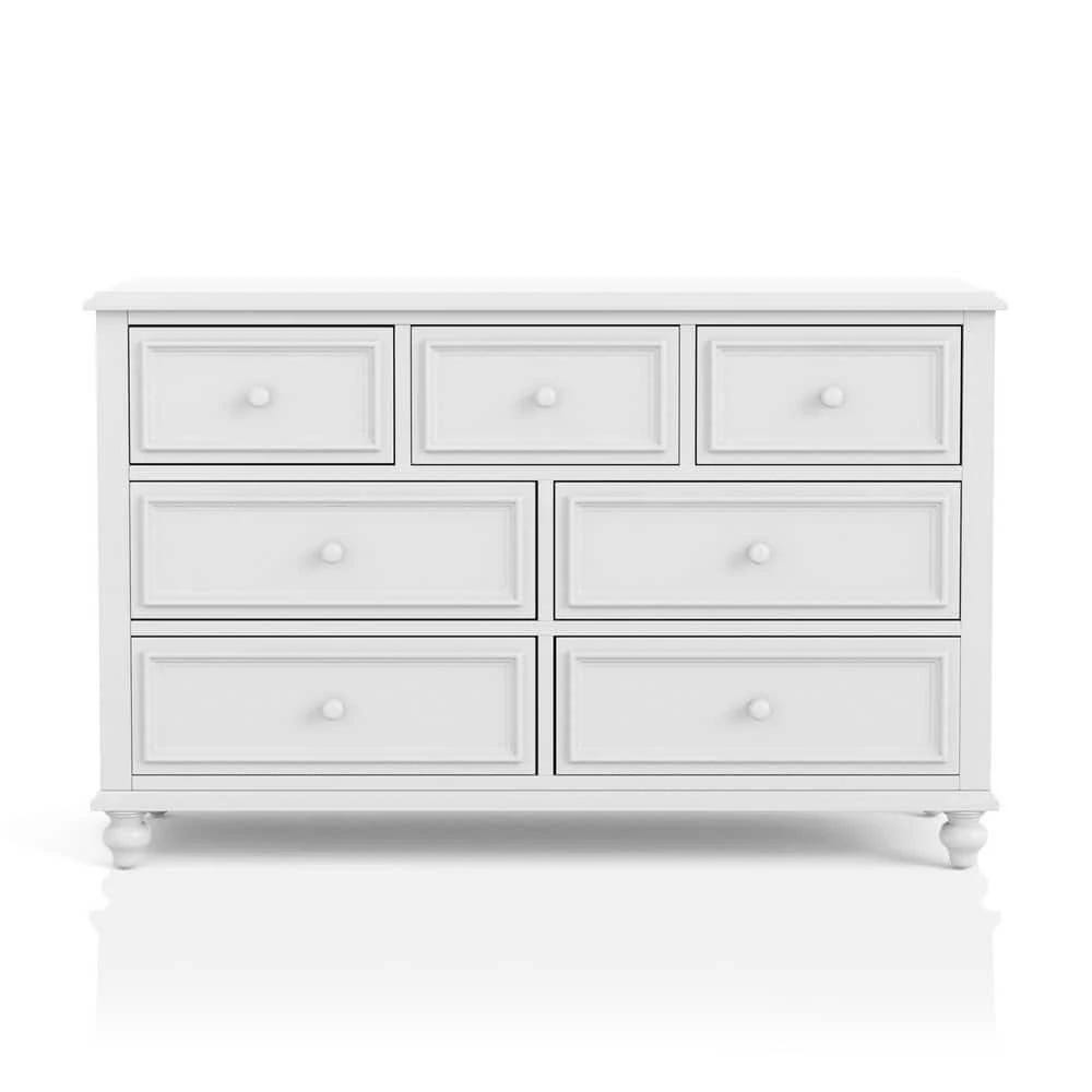 Kimmons Classic 7-Drawer Dresser - White Finish | Image