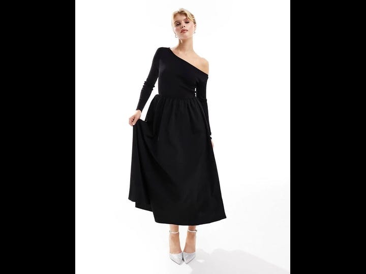 urban-revivo-off-shoulder-full-skirt-midi-dress-in-black-1
