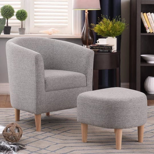 dazone-accent-chair-with-ottoman-mid-century-modern-barrel-comfy-fabric-armchair-and-footrest-set-up-1