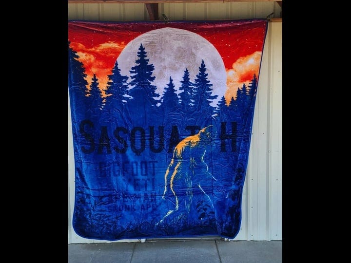 bigfoot-sasquatch-yeti-ape-man-moon-forest-queen-size-blanket-1