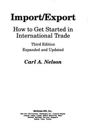 Import/Export: How to Get Started in International Trade PDF