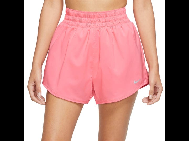 nike-womens-one-dri-fit-high-rise-3-shorts-pink-size-xs-polyester-1