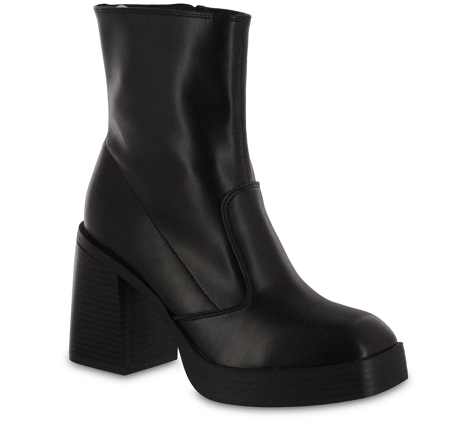 Black Faux Leather Odie Platform Bootie (Size 10) from Nordstrom | Image