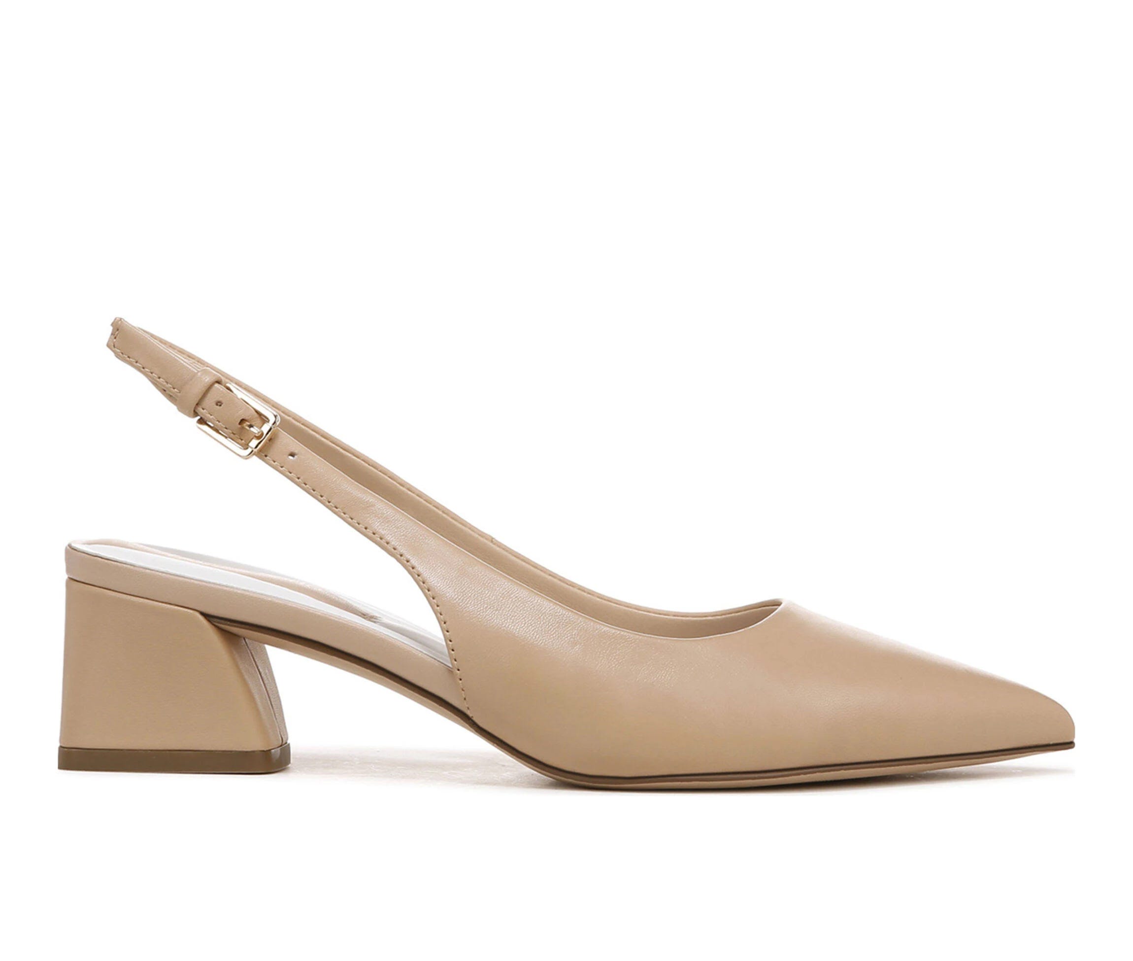 Recycled Nude Suede Strappy Pointed-Toe Pump with InFORMA Comfort | Image