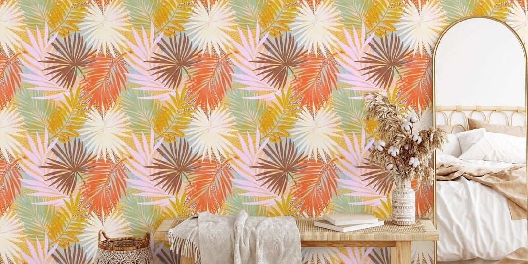 retro-boho-palm-pattern-1-neutral-pastels-wallpaper-happywall-1