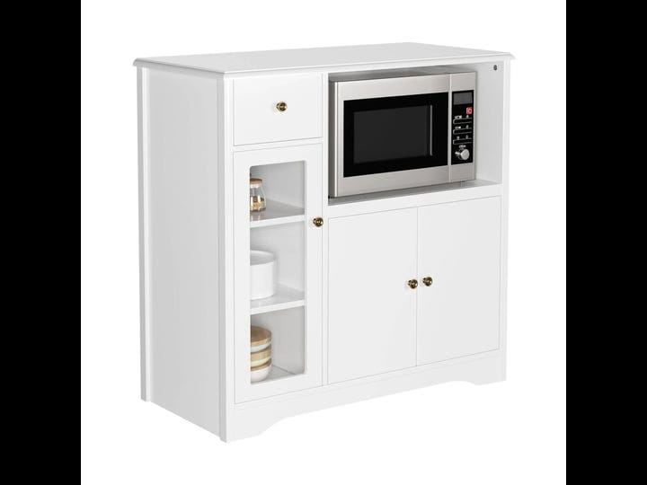homfa-microwave-cabinet-with-hutch-kitchen-pantry-cabinet-sideboard-with-adjustable-shelves-and-draw-1