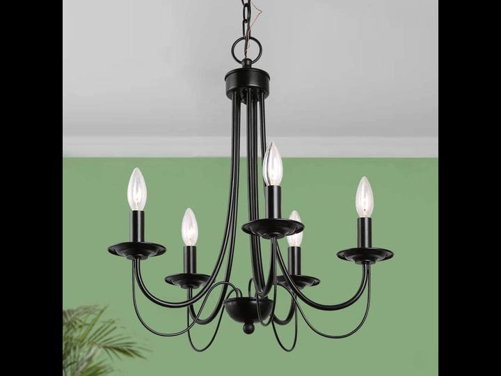 laluz-farmhouse-black-chandelier-small-5-light-fixture-with-2-layer-for-dining-1