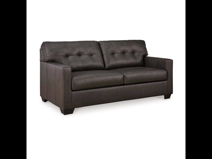 75-inch-grid-tufted-cushioned-sofa-brown-leather-match-track-armrests-1