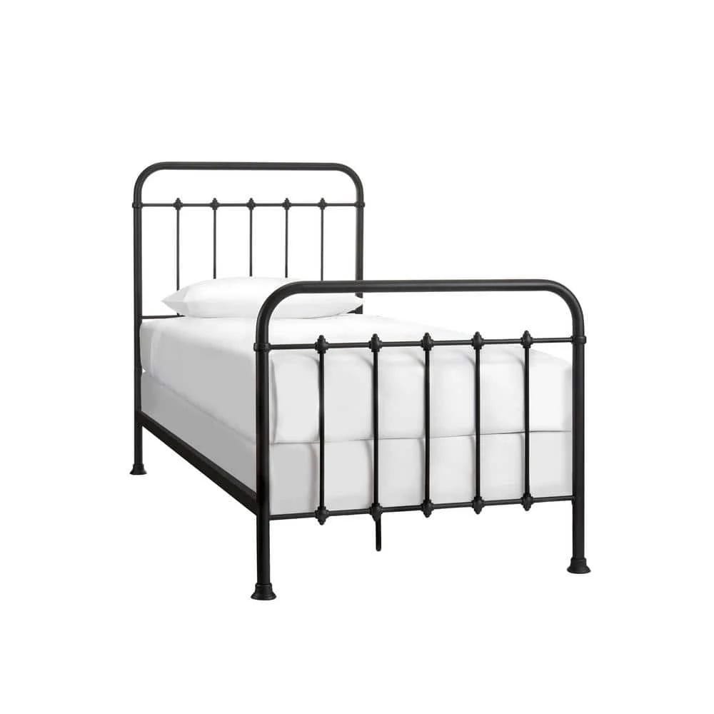 Stylish Black Metal Twin Farmhouse Bed Frame | Image