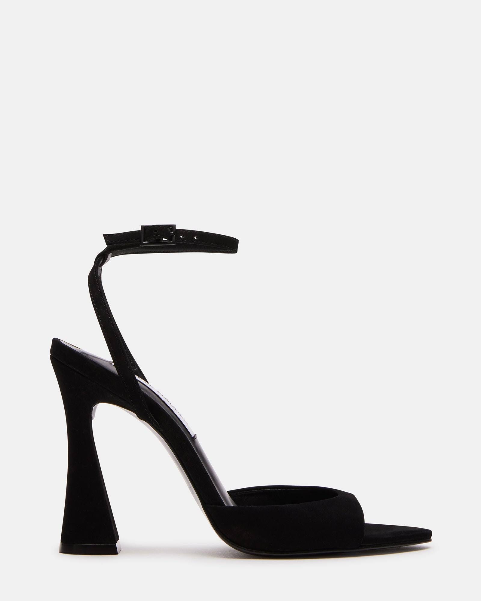 Elegant Black Nubuck Women's Heels by Steve Madden | Image