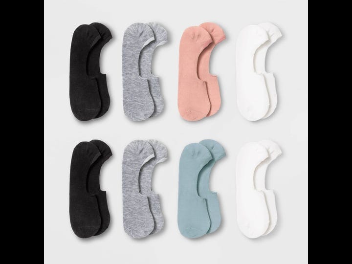 womens-pastel-8pk-liner-socks-xhilaration-assorted-colors-4-11