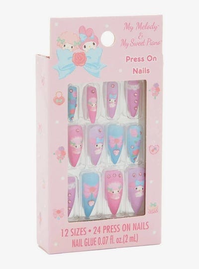 hot-topic-my-melody-my-sweet-piano-faux-nail-set-1