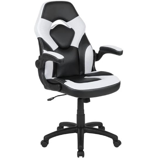 x10-gaming-chair-racing-ergonomic-adjustable-swivel-chair-with-flip-up-arms-white-black-leathersoft-1