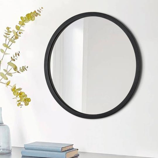 jjuuyou-round-wall-mirror-with-wood-frame-23cm-wall-mounted-decorative-dorm-mirrors-circle-mirror-fa-1