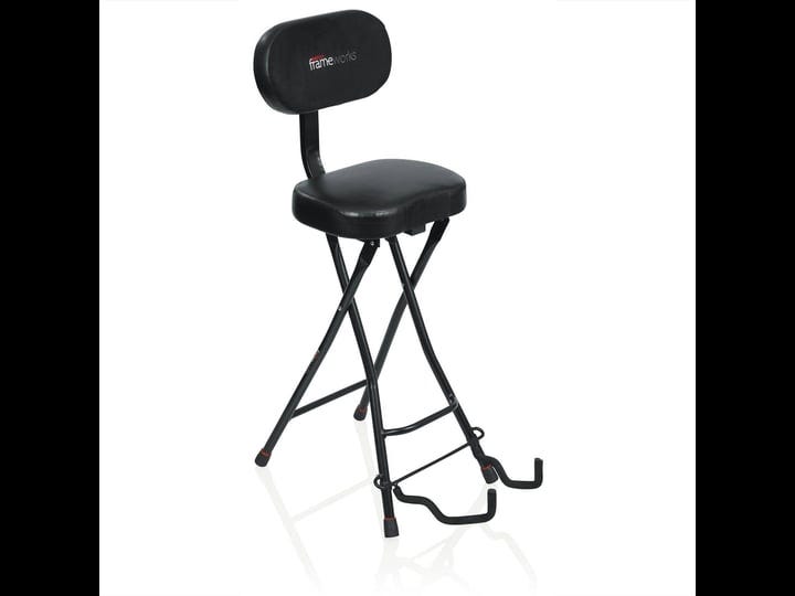 gator-frameworks-guitar-seat-with-padded-cushion-ergonomic-backrest-and-fold-out-guitar-stand-1