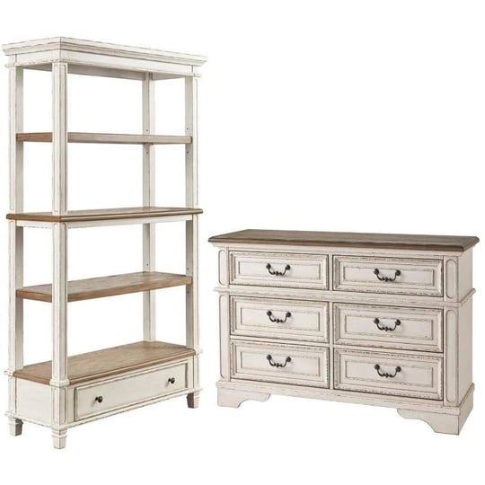 home-square-2-piece-furniture-set-with-4-shelf-bookcase-6-drawer-double-dresser-1