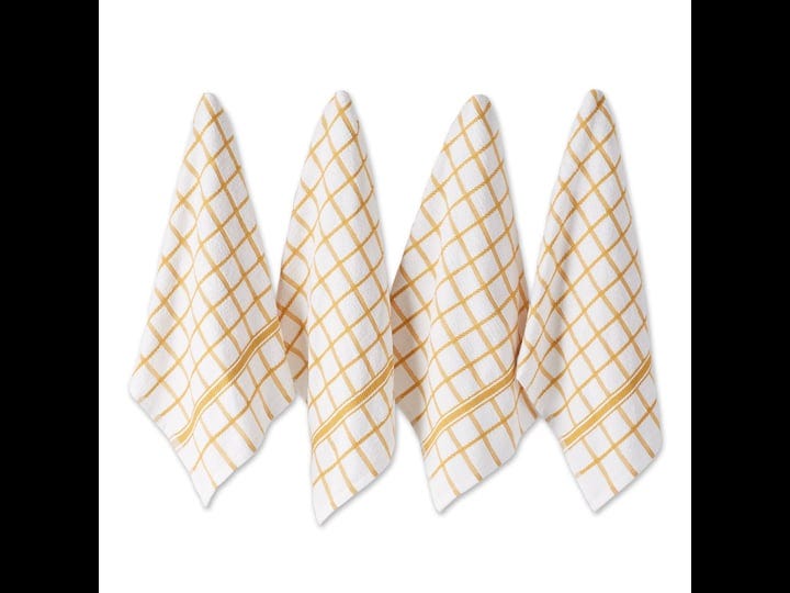 dii-honey-gold-windowpane-terry-dishtowel-4-piece-1