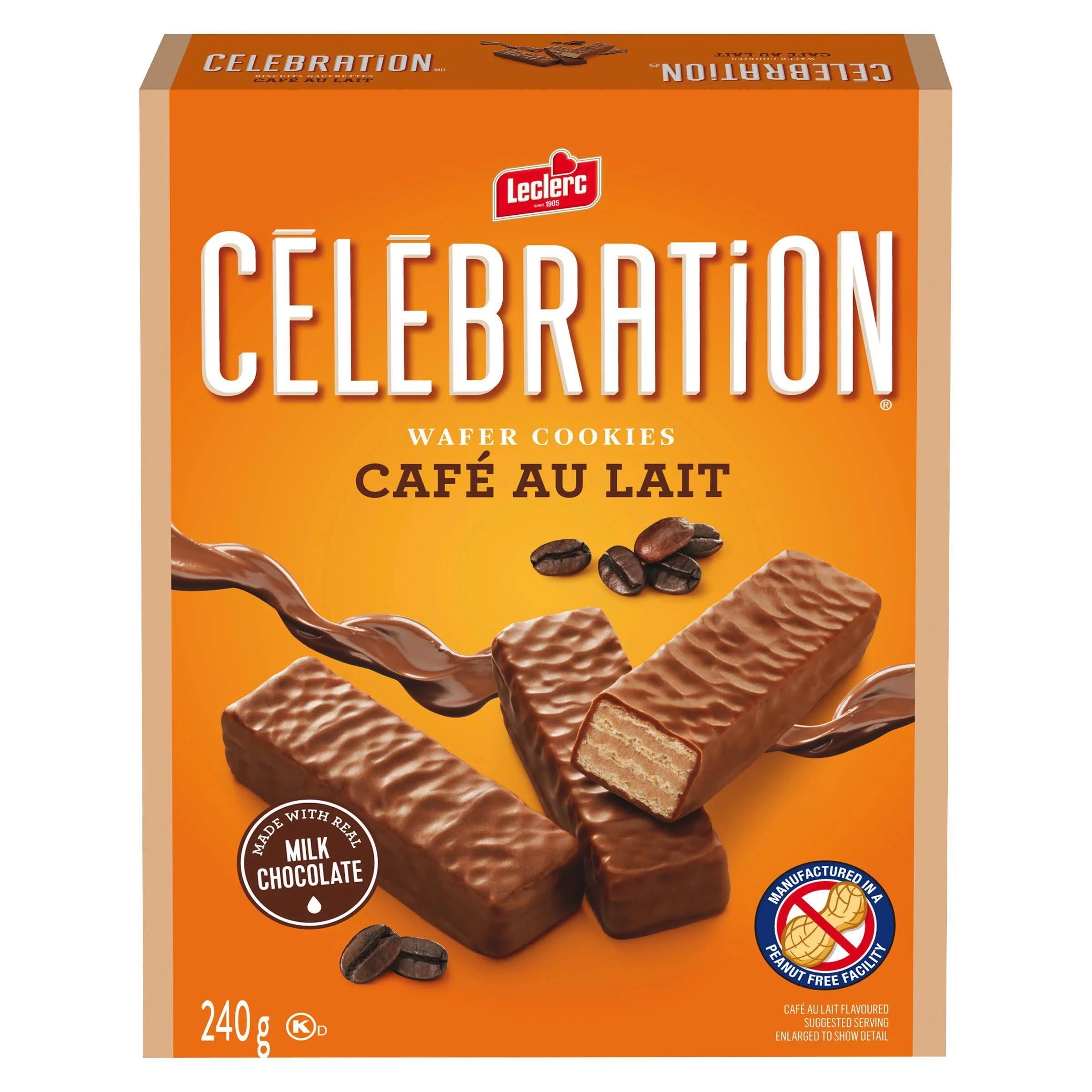 Leclerc Celebration Cafe au Lait Wafer Cookies - Crispy and Delicious | Image