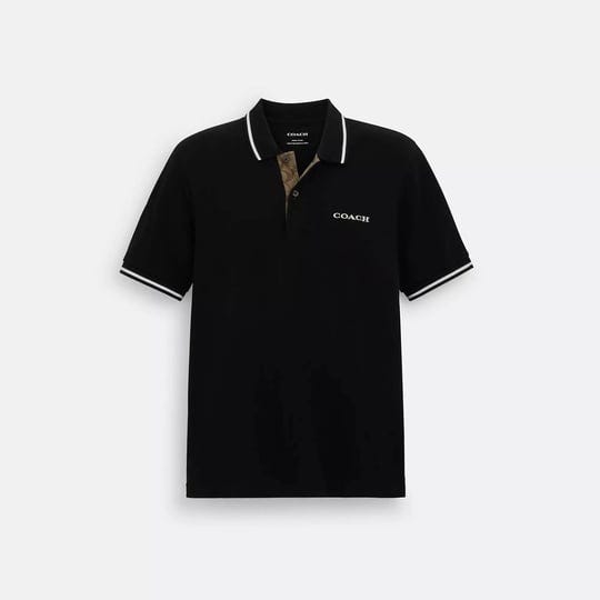 coach-outlet-signature-polo-mens-shirts-black-size-medium-1