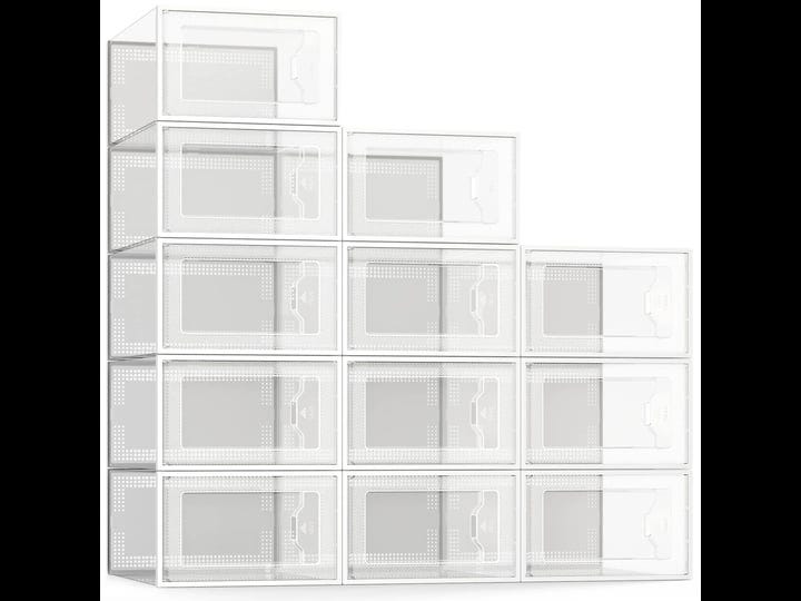 see-spring-large-12-pack-shoe-storage-box-clear-plastic-stackable-shoe-organizer-for-closet-space-sa-1