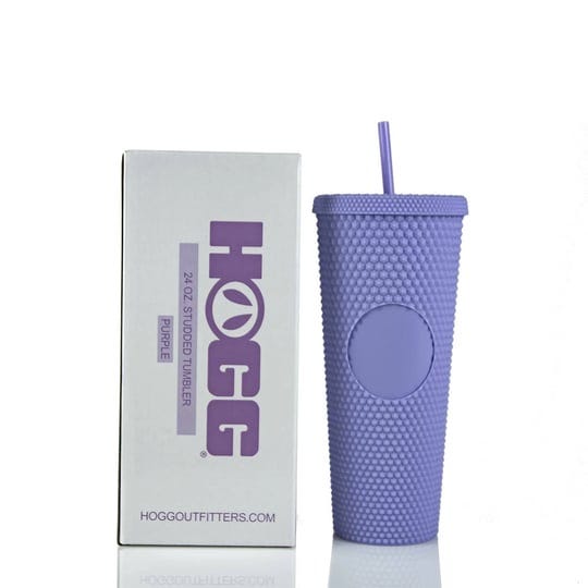 hogg-24oz-studded-tumbler-with-lid-and-straw-diy-customizable-with-bling-or-glitter-reusable-texture-1