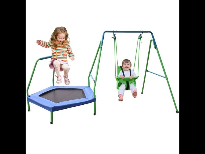 hisecome-2-in-1-kids-trampoline-and-swing-set-42-inch-kids-trampoline-for-toddlerstoddler-swing-set--1