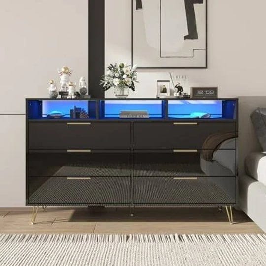 chvans-black-dresser-with-led-lights-for-bedroom-modern-wood-dresser-with-wide-drawers-and-metal-han-1