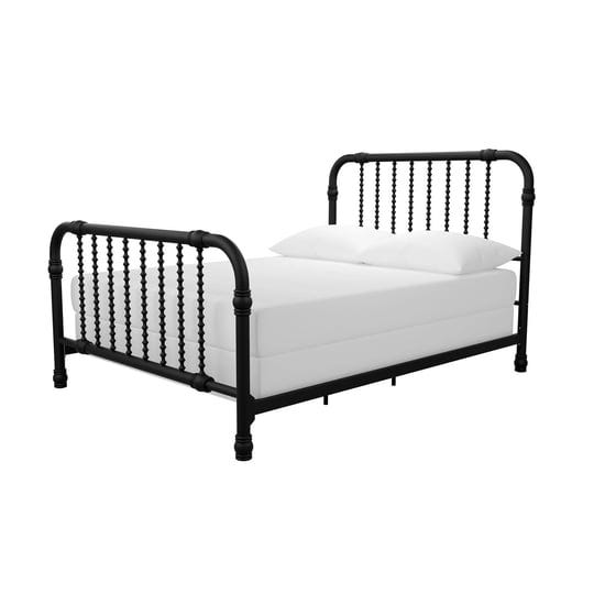 little-seeds-monarch-hill-wren-black-full-metal-bed-1