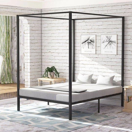 metal-queen-size-canopy-bed-frame-1