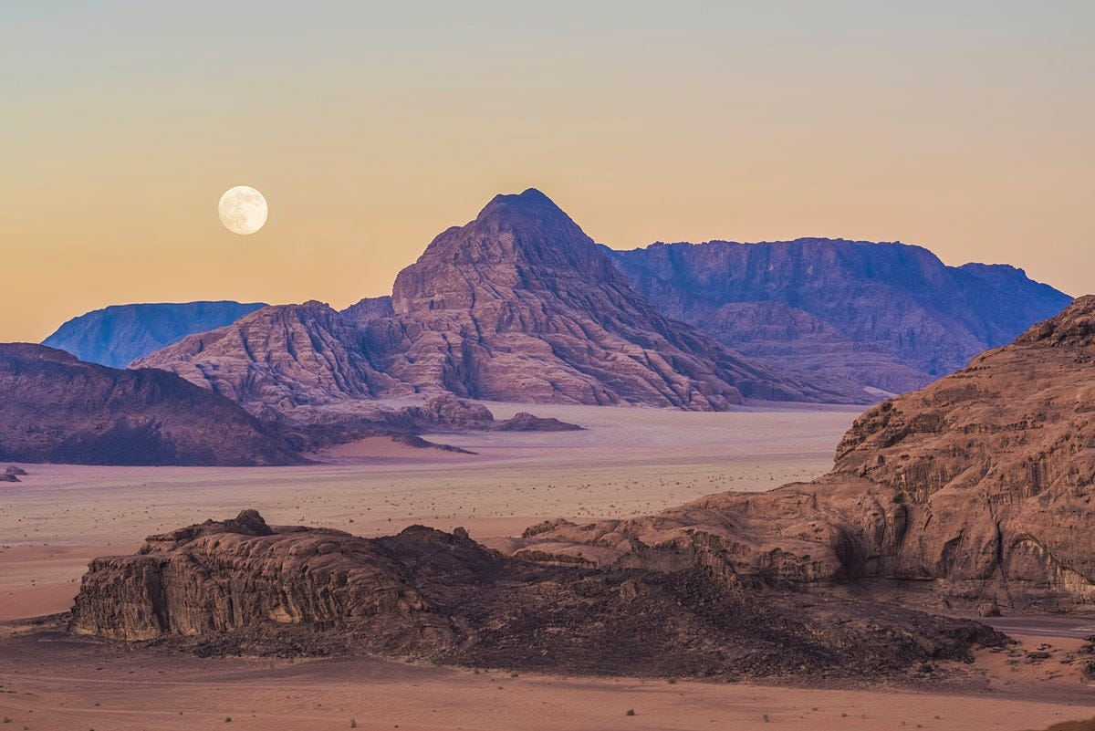 Landsccape with moon.